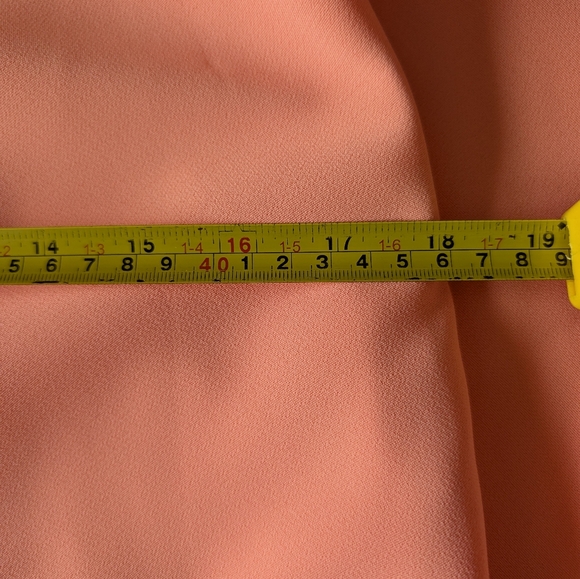 Calvin Klein Sz 12 Formal Sheath Dress Gown High Neck Halter Peachy Coral Orange - Picture 5 of 8